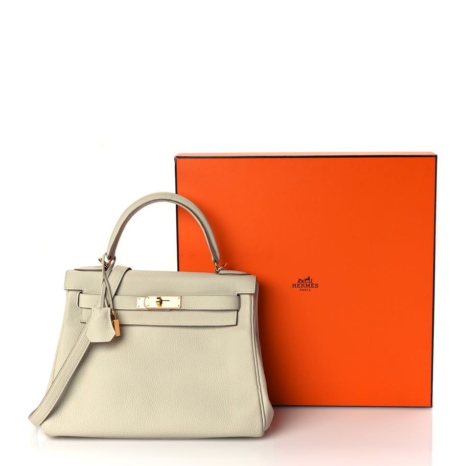 Hermes Togo Kelly Retourne 28 Beton Image 2