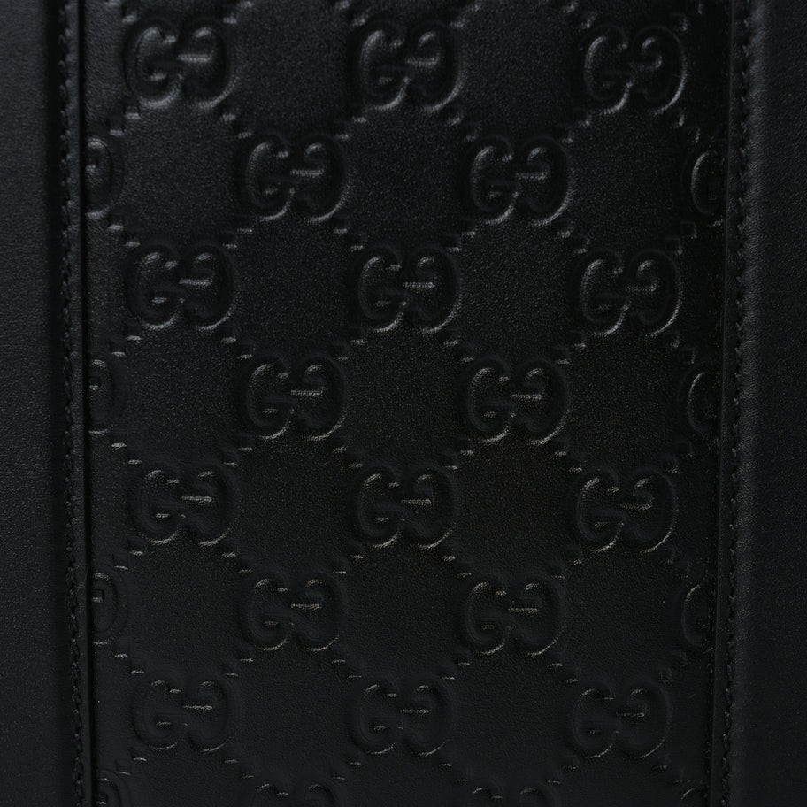 Gucci Calfskin GG Emblem Large Briefcase Black Image 6