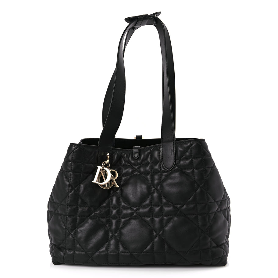 Christian Dior Calfskin Macrocannage Medium Toujours Black Image 1