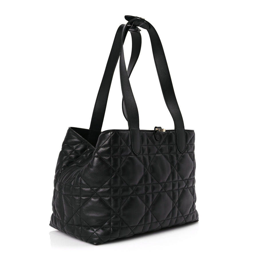 Christian Dior Calfskin Macrocannage Medium Toujours Black Image 3