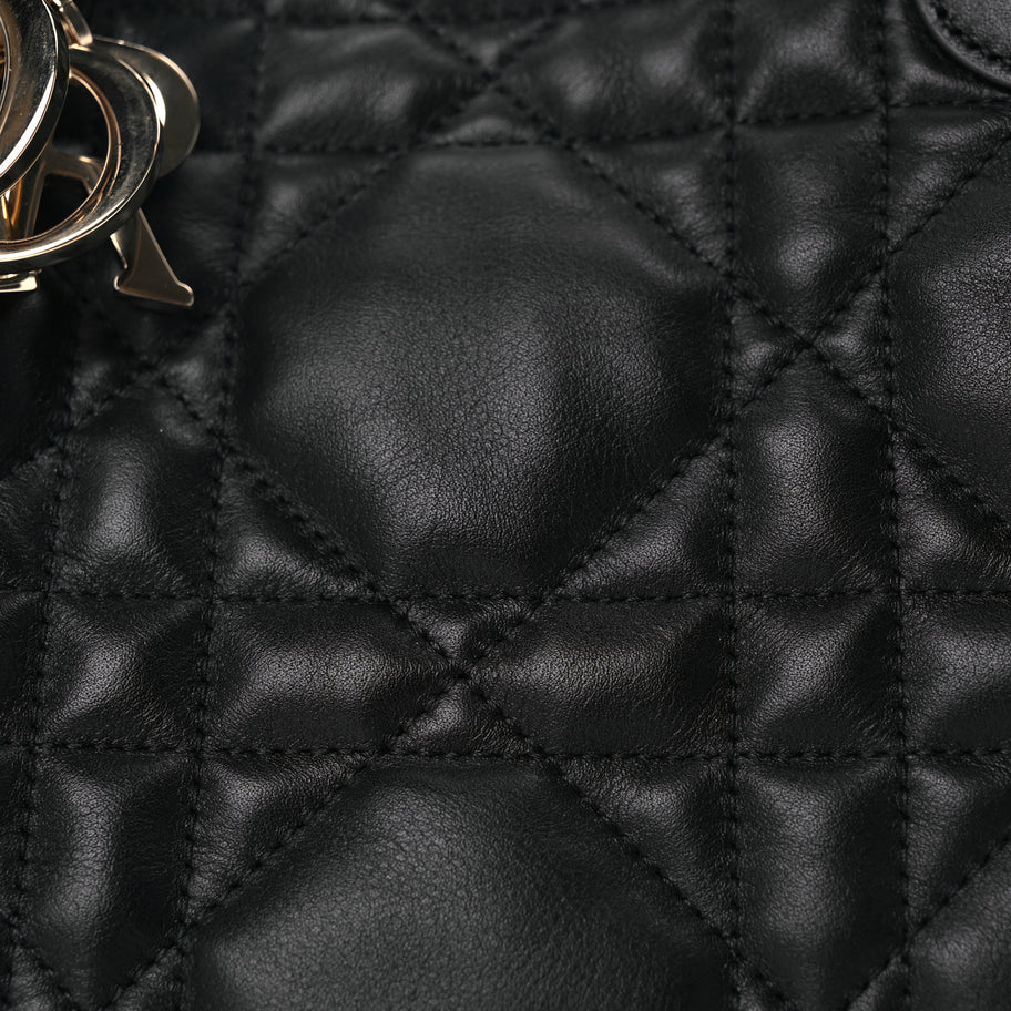 Christian Dior Calfskin Macrocannage Medium Toujours Black Image 7