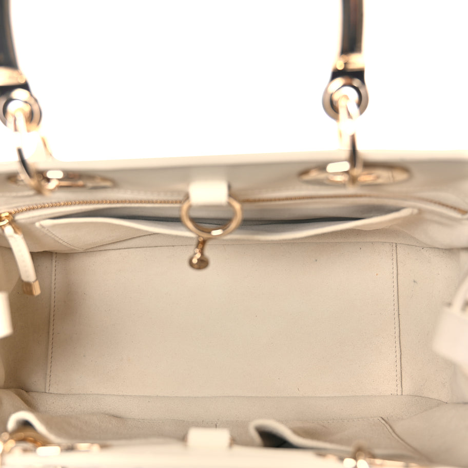 Christian Dior Calfskin Cannage Medium The Lady 95.22  White Image 4