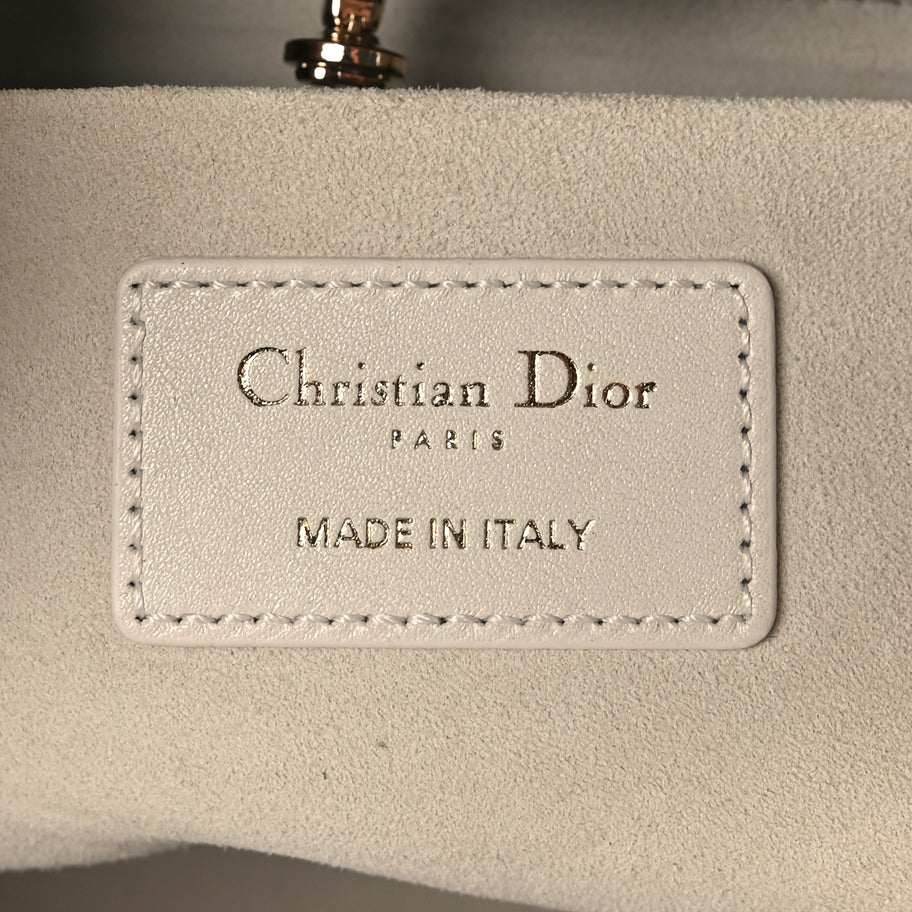 Christian Dior Calfskin Cannage Medium The Lady 95.22  White Image 5