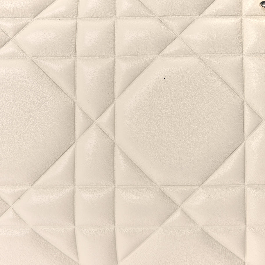 Christian Dior Calfskin Cannage Medium The Lady 95.22  White Image 6