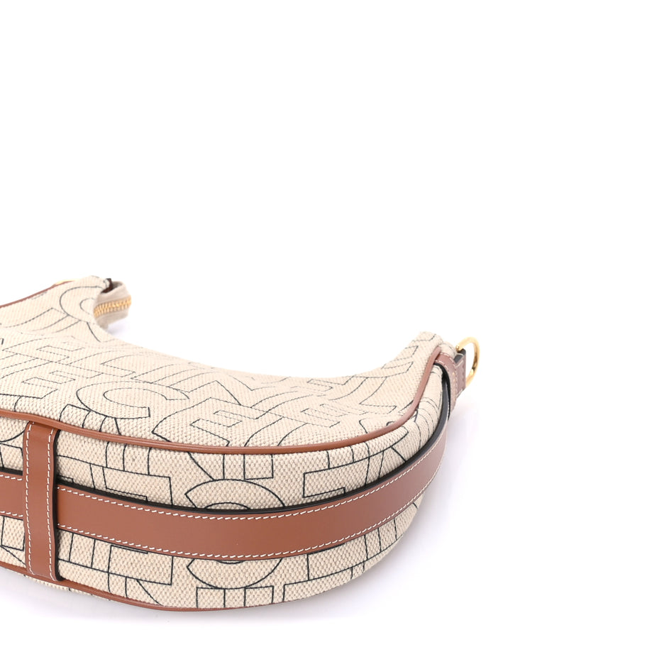 Celine Canvas Calfskin All Over Print Medium Ava Shoulder Bag  Natural Tan Image 8