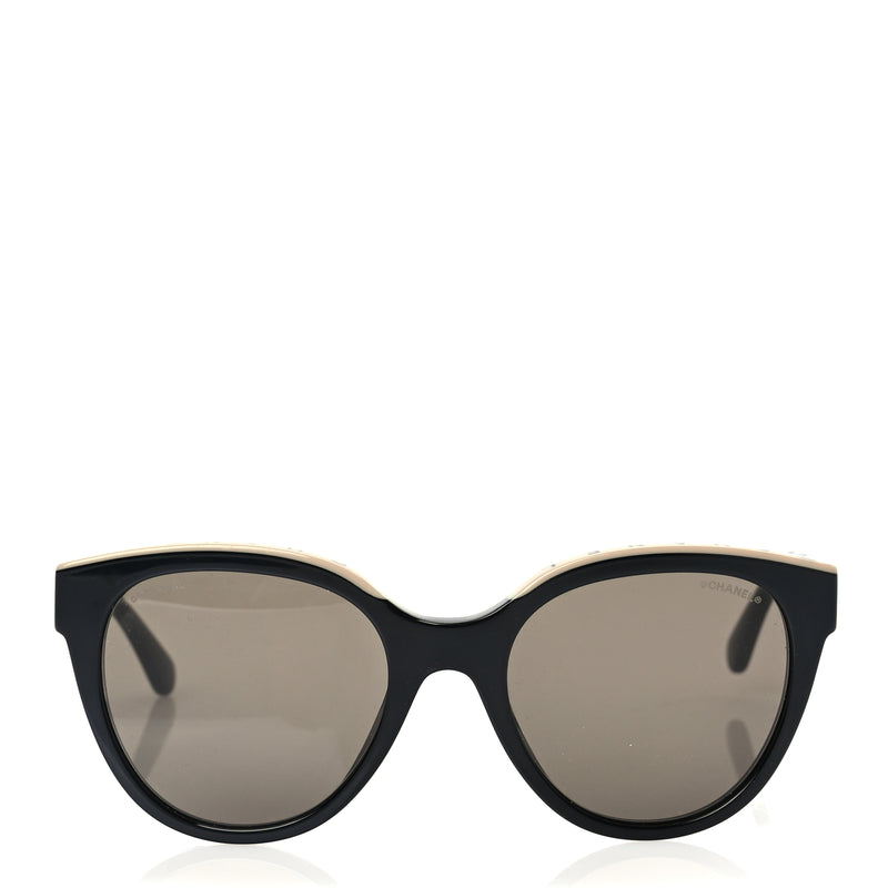  Chanel Acetate CC Butterfly Sunglasses 5414 Black Beige