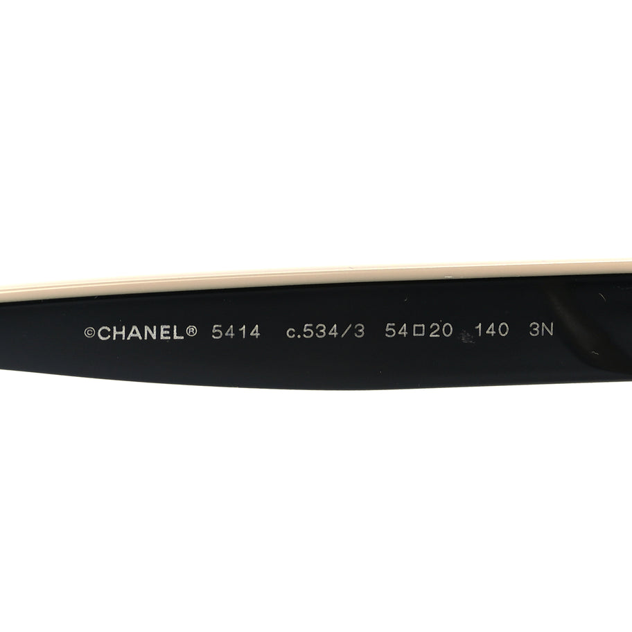 Chanel Acetate CC Butterfly Sunglasses 5414 Black Beige Image 4