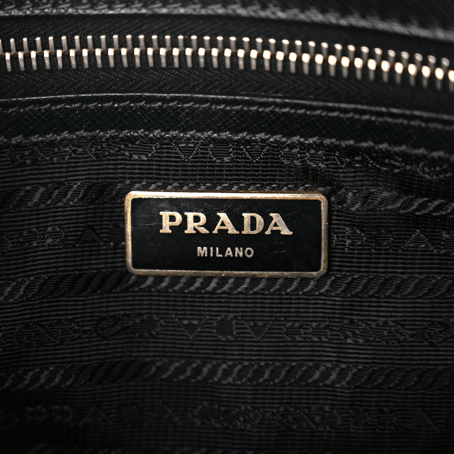 Prada Saffiano Small Galleria Double Zip Tote Black Image 5