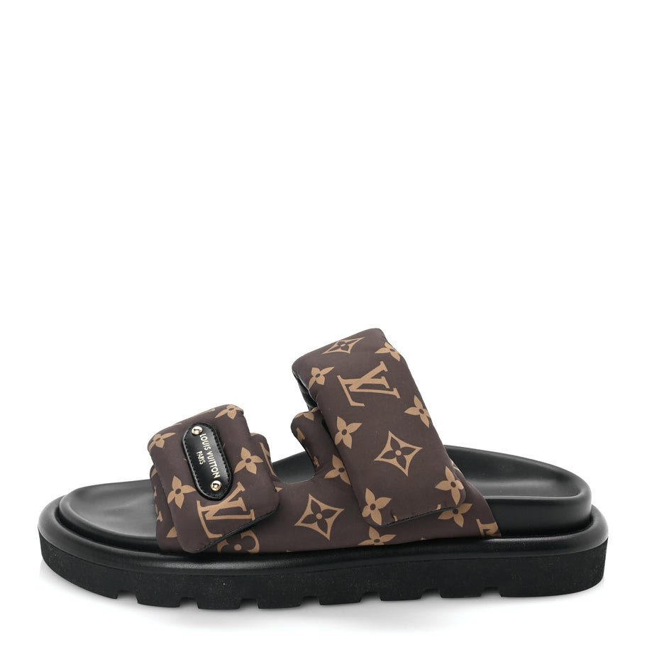 Louis Vuitton Nylon LV Pool Pillow Flat Comfort Mules 40  Cacao Brown Image 1