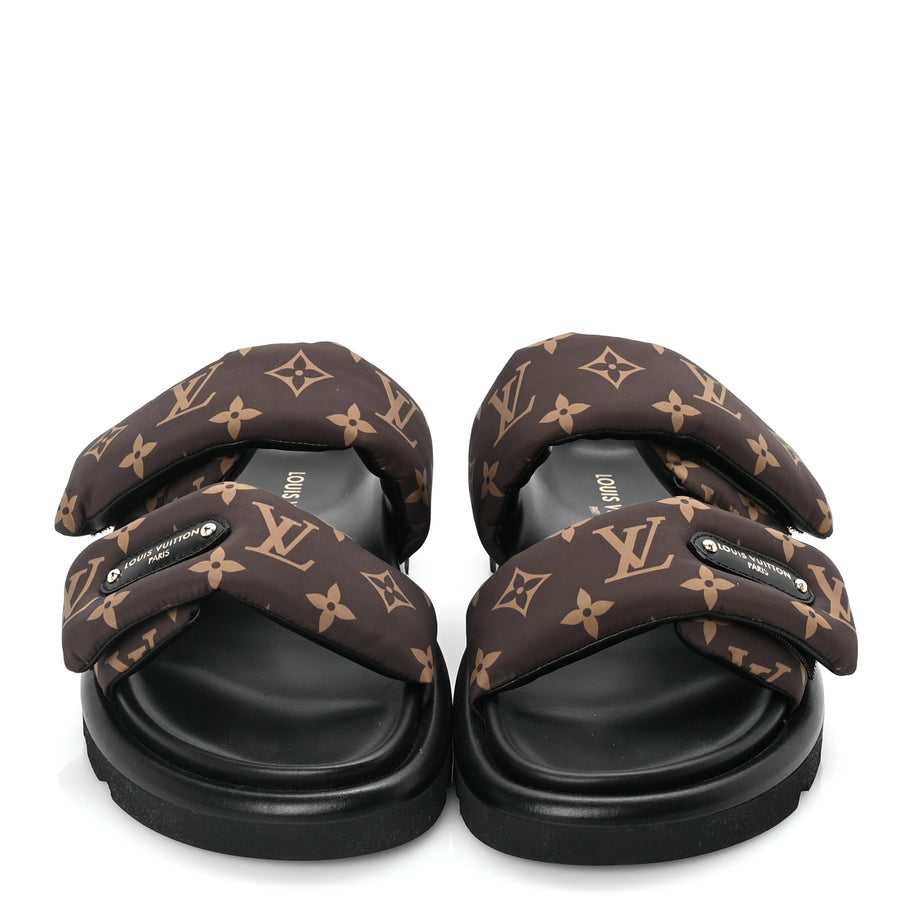 Louis Vuitton Nylon LV Pool Pillow Flat Comfort Mules 40  Cacao Brown Image 3