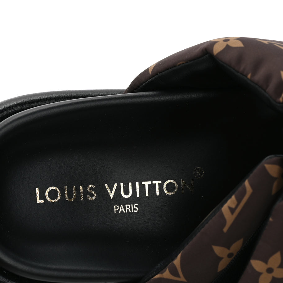 Louis Vuitton Nylon LV Pool Pillow Flat Comfort Mules 40  Cacao Brown Image 7