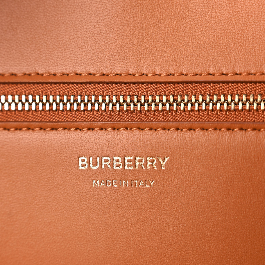 Burberry Grained Calfskin Medium Frances Tote Warm Russet Image 5