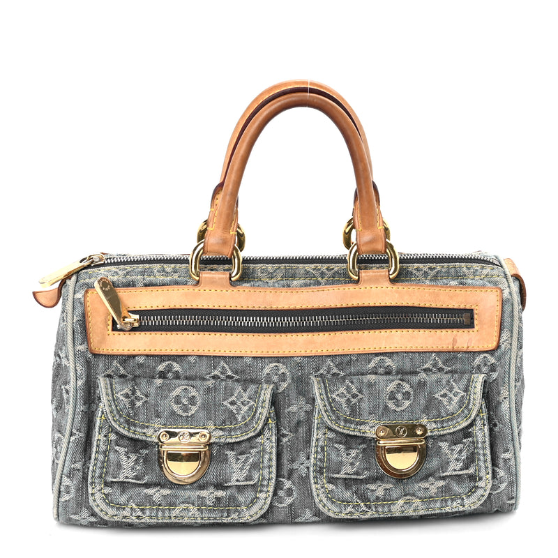  Louis Vuitton Monogram Denim Neo Speedy  Blue