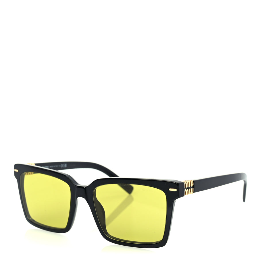 Miu Miu Acetate Square Sunglasses SMU 13Z  Black Image 1