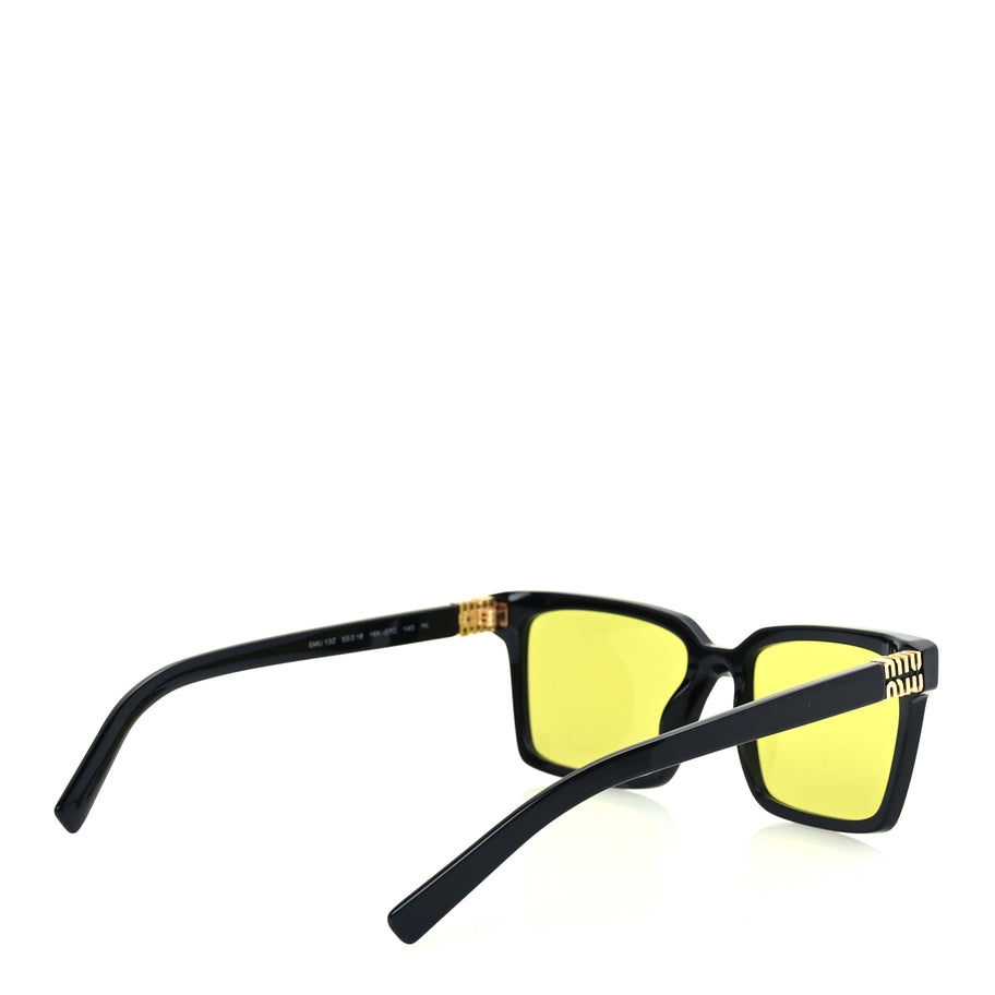 Miu Miu Acetate Square Sunglasses SMU 13Z  Black Image 3