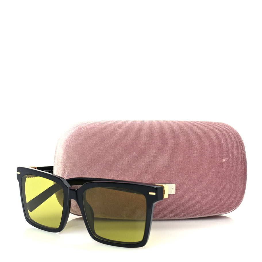 Miu Miu Acetate Square Sunglasses SMU 13Z  Black Image 7
