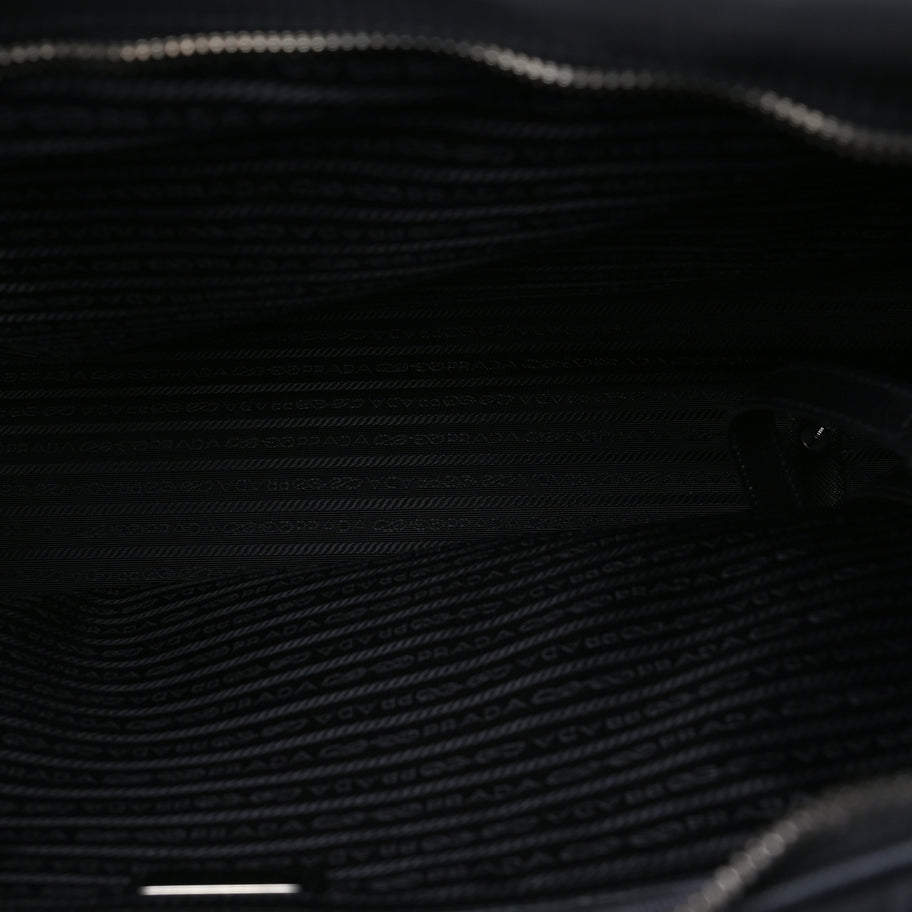 Prada Tessuto Nylon Saffiano Rolling Duffle Black Image 4