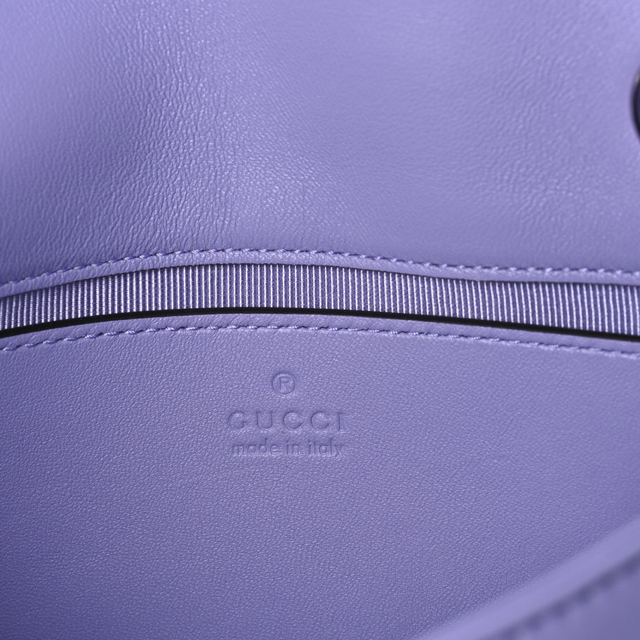 Gucci Calfskin Matelasse Small GG Marmont Shoulder Bag  Purple Image 4