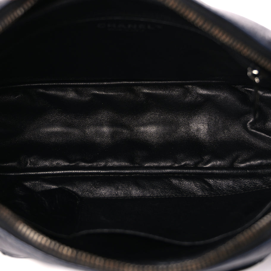 Chanel Metallic Aged Calfskin Quilted Medium Reissue Camera Case Black Image 4