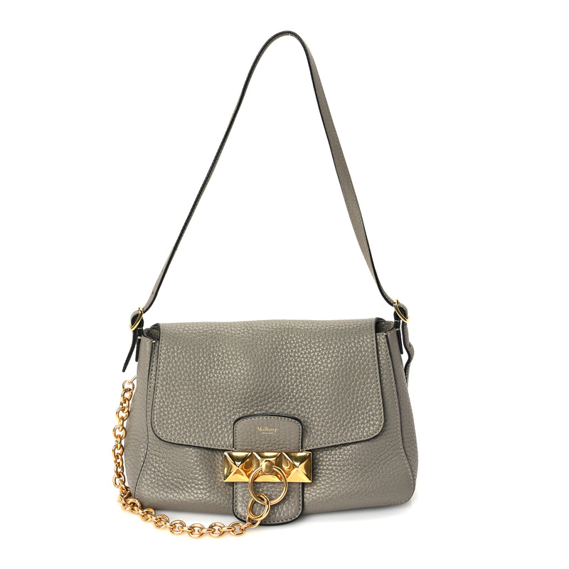  Mulberry Heavy Grain Calfskin Mini Keeley Solid Grey