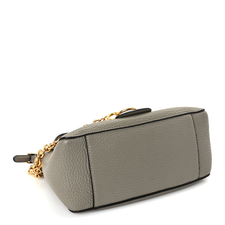 Mulberry Heavy Grain Calfskin Mini Keeley Solid Grey Image 3