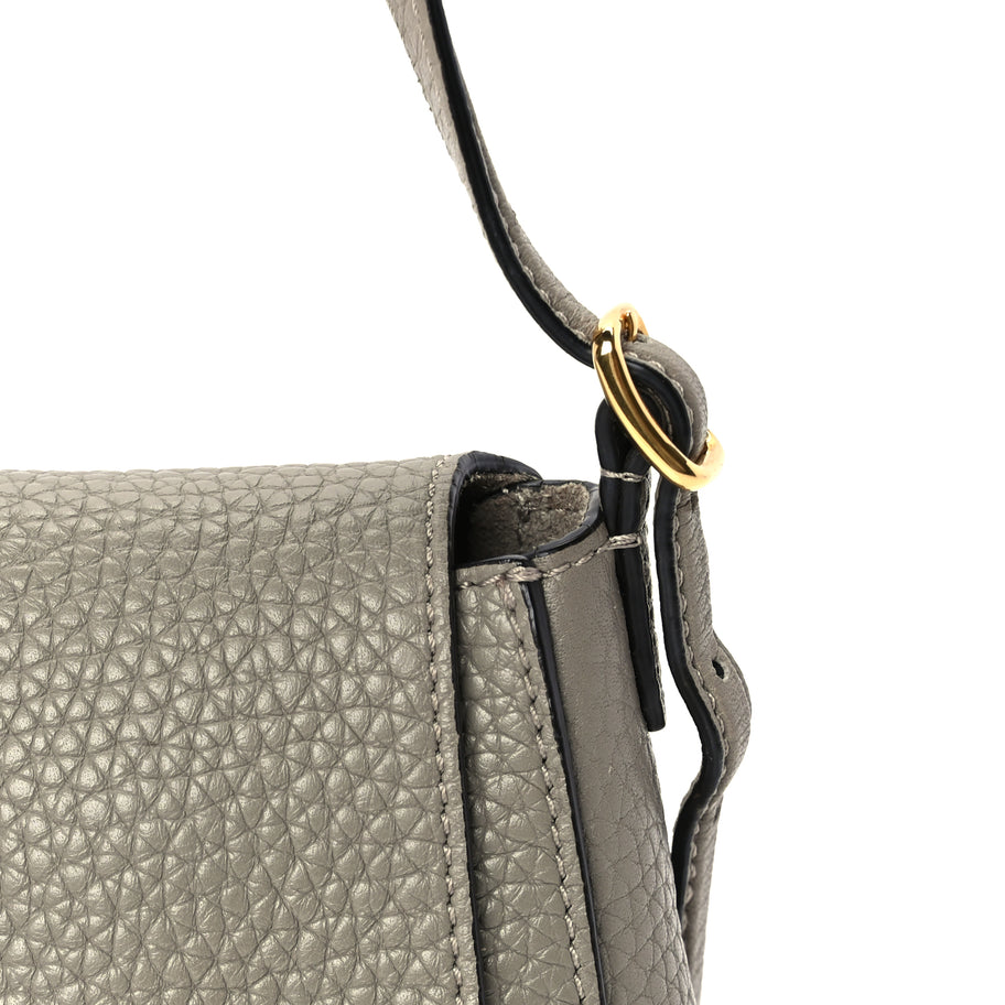 Mulberry Heavy Grain Calfskin Mini Keeley Solid Grey Image 6