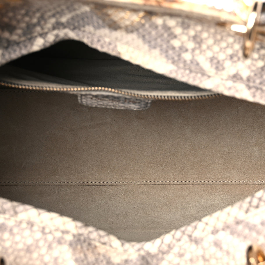Christian Dior Snakeskin Large Lady Dior Beige Image 4