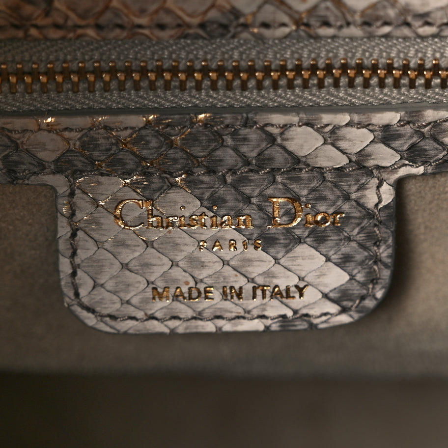 Christian Dior Snakeskin Large Lady Dior Beige Image 5