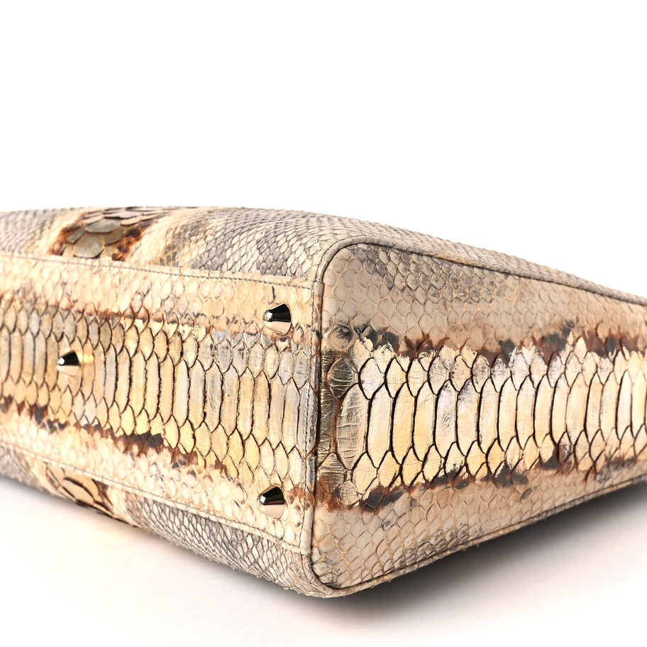 Christian Dior Snakeskin Large Lady Dior Beige Image 8