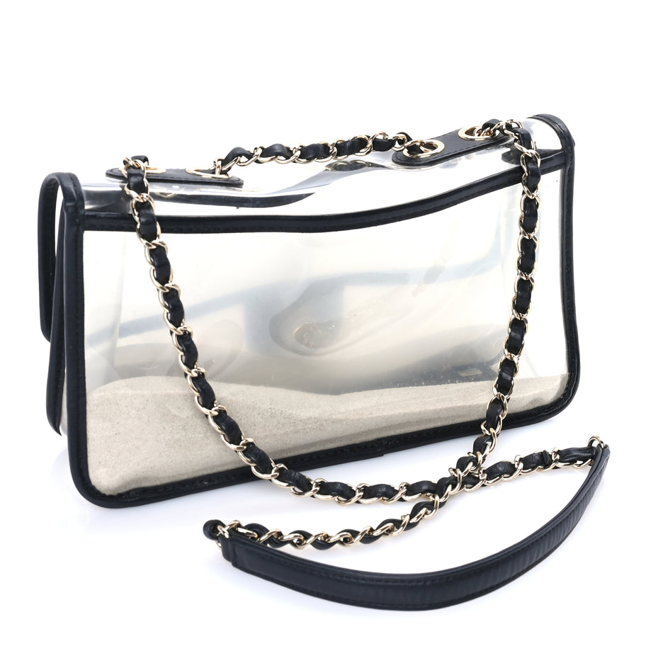 Chanel Lambskin PVC Medium Sand By The Sea Flap  Black Image 2