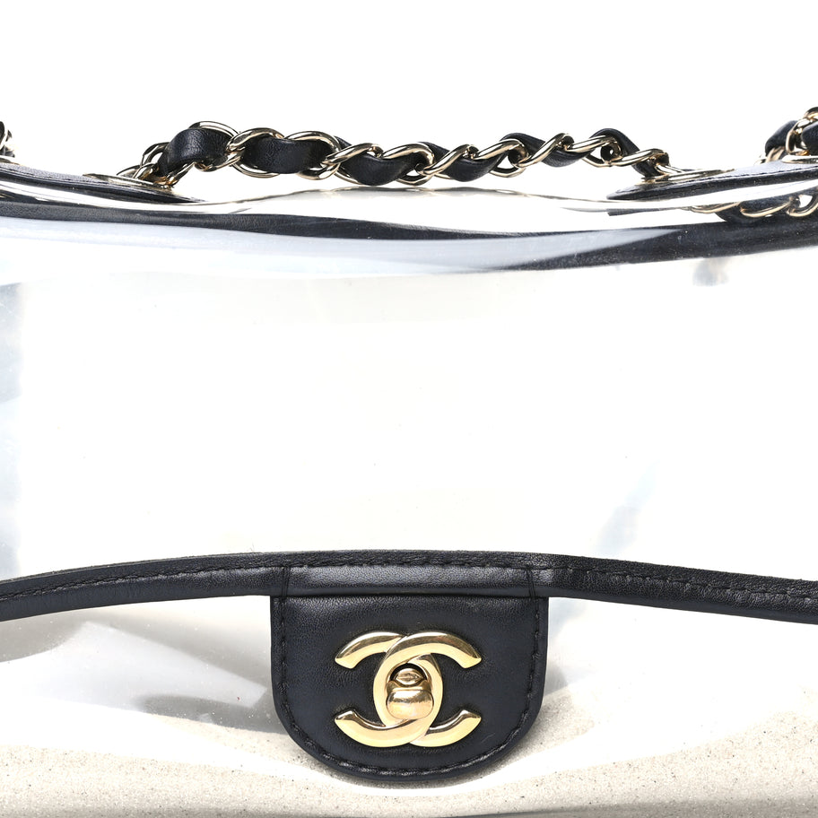 Chanel Lambskin PVC Medium Sand By The Sea Flap  Black Image 7