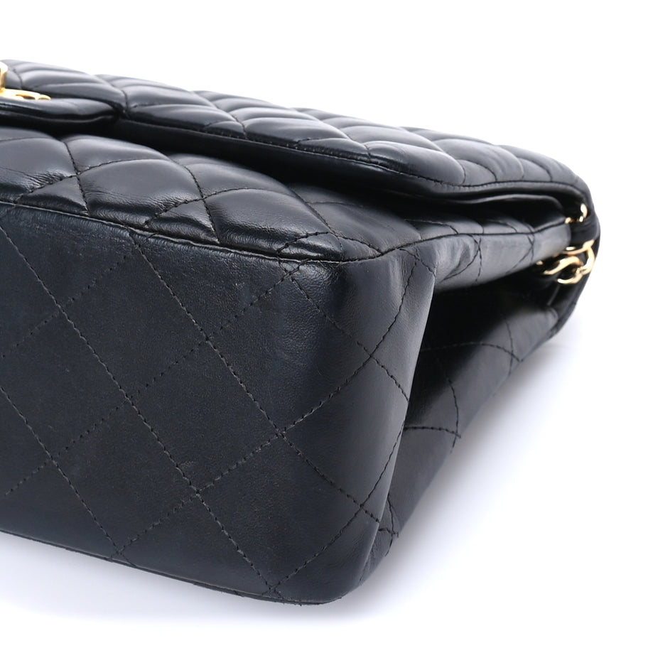 Chanel Lambskin Quilted Jumbo Double Flap Black Image 9