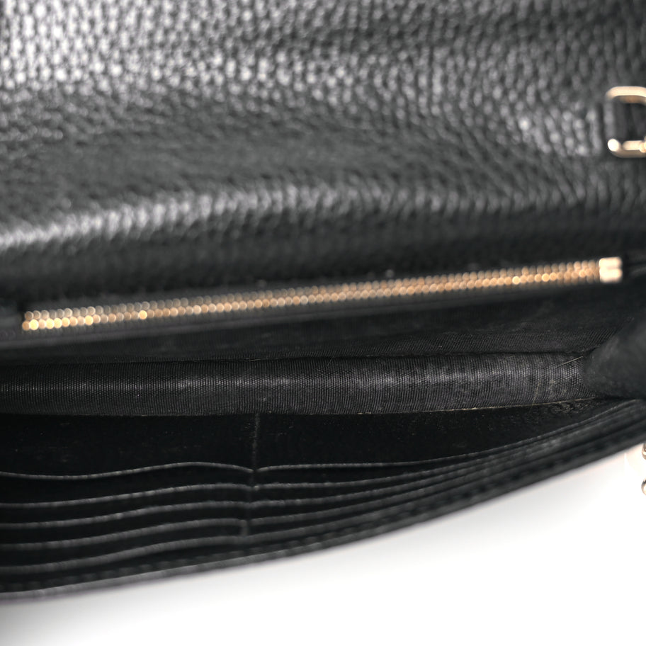 Gucci Dollar Calfskin Medium Betty Chain Wallet Black Image 4