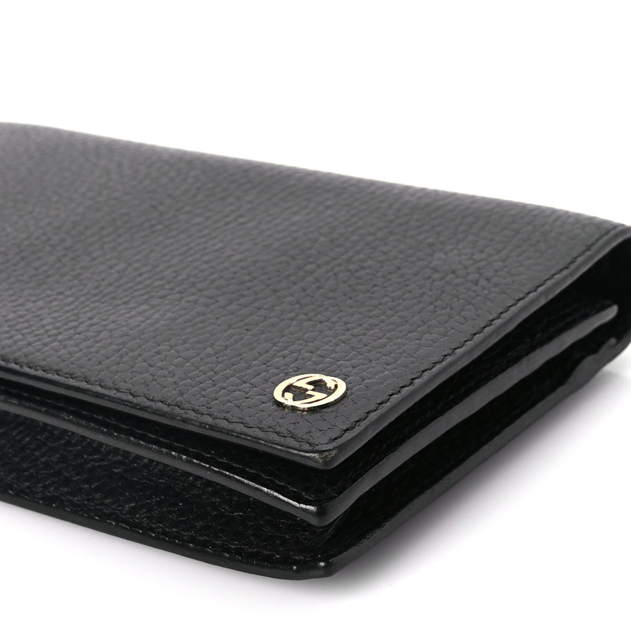 Gucci Dollar Calfskin Medium Betty Chain Wallet Black Image 8