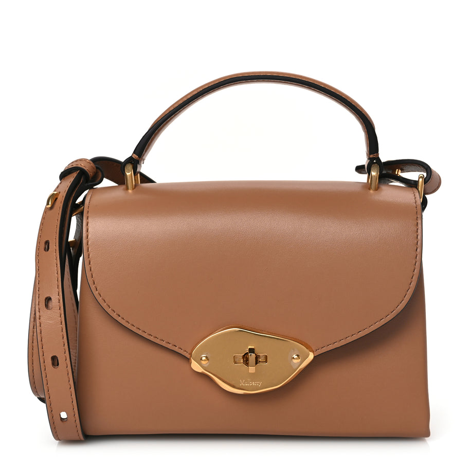 Mulberry High Gloss Calfskin Lana Small Top Handle Sable Image 1
