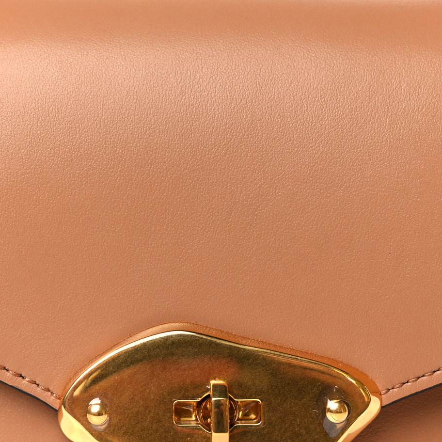 Mulberry High Gloss Calfskin Lana Small Top Handle Sable Image 6