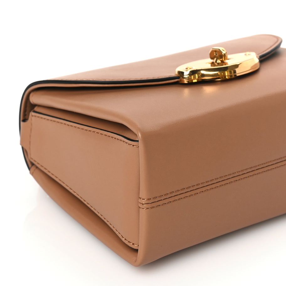 Mulberry High Gloss Calfskin Lana Small Top Handle Sable Image 7