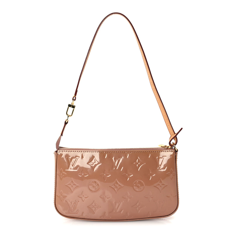  Louis Vuitton Vernis Pochette Accessories NM Rose Velours