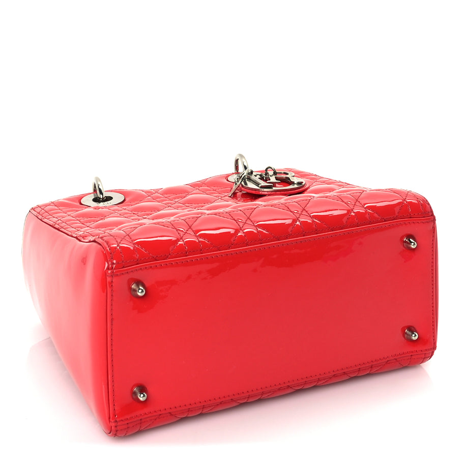 Christian Dior Patent Cannage Medium Lady Dior  Red Image 3