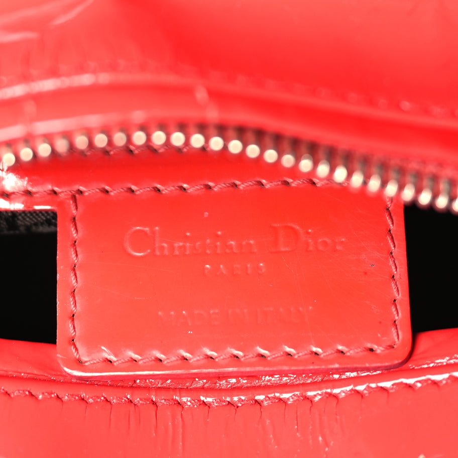 Christian Dior Patent Cannage Medium Lady Dior  Red Image 5