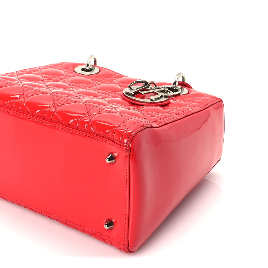 Christian Dior Patent Cannage Medium Lady Dior  Red Image 8