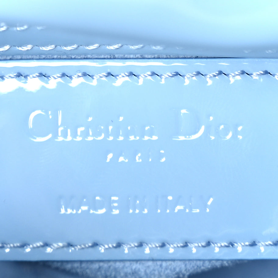 Christian Dior Patent Cannage Micro Lady Dior  Cornflower Blue Image 5