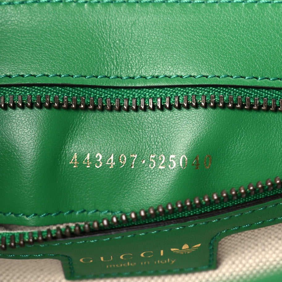 Gucci X Adidas Calfskin Matelasse Small GG Marmont Shoulder Bag Green Image 6