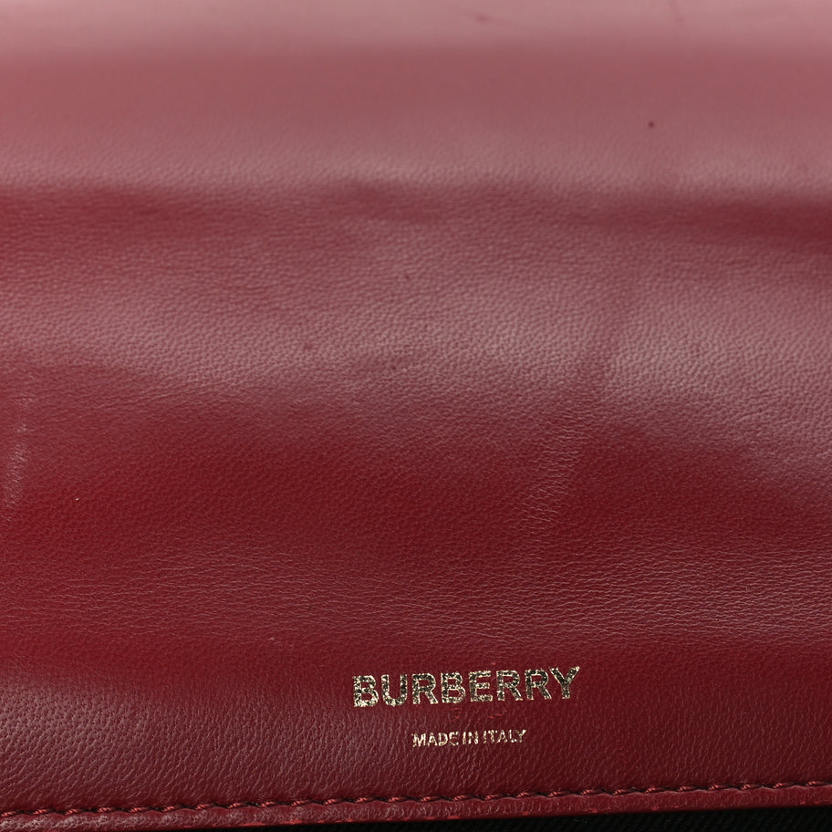 Burberry Lambskin Quilted Small Lola Bag Bright Red Dark Crimson Image 4