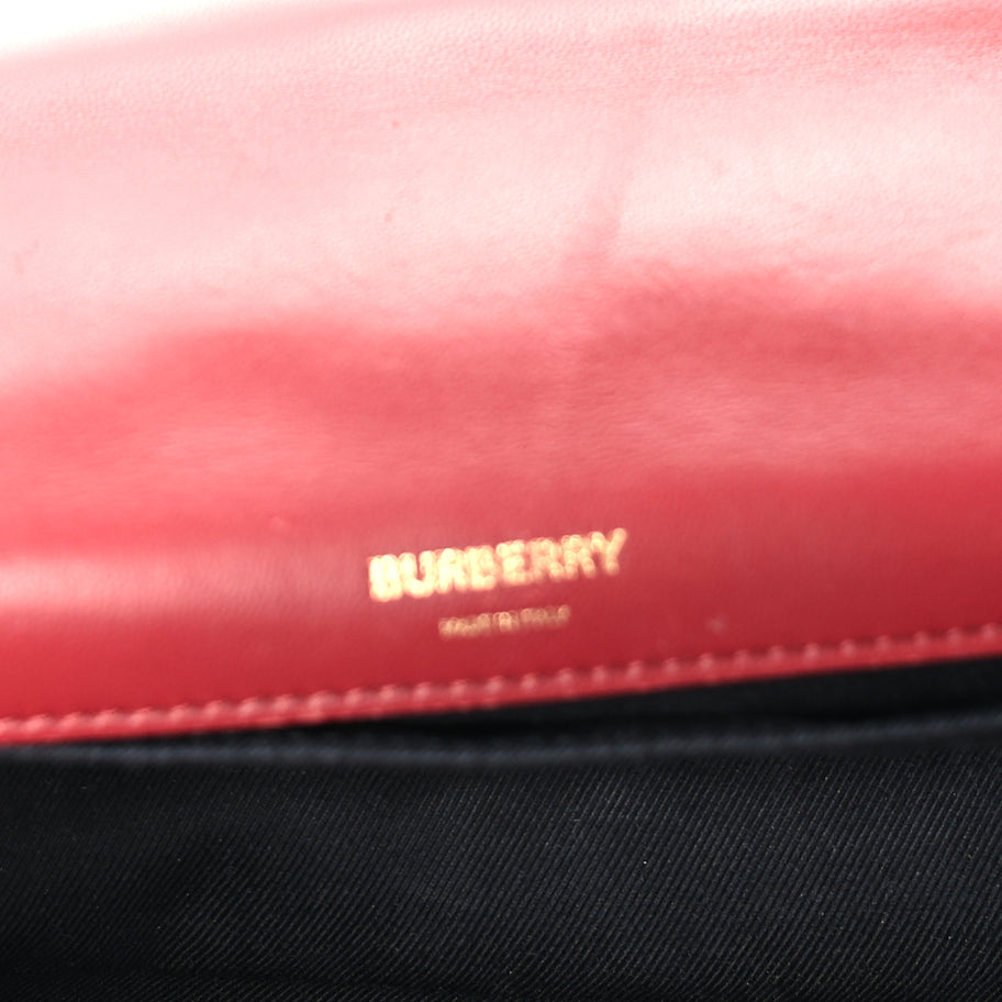 Burberry Lambskin Quilted Small Lola Bag Bright Red Dark Crimson Image 5