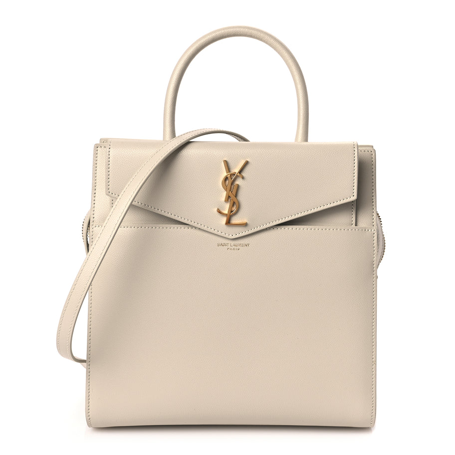 Saint Laurent Grain De Poudre Small Uptown Tote Crema Soft Crema Soft Image 1