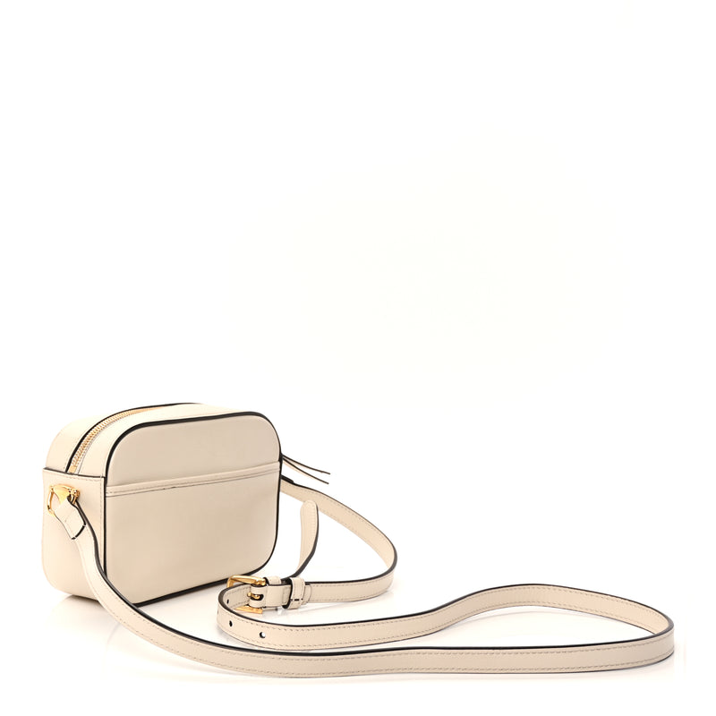  Gucci Azalea Calfskin Mini Horsebit 1955 Camera Shoulder Bag  Mystic White