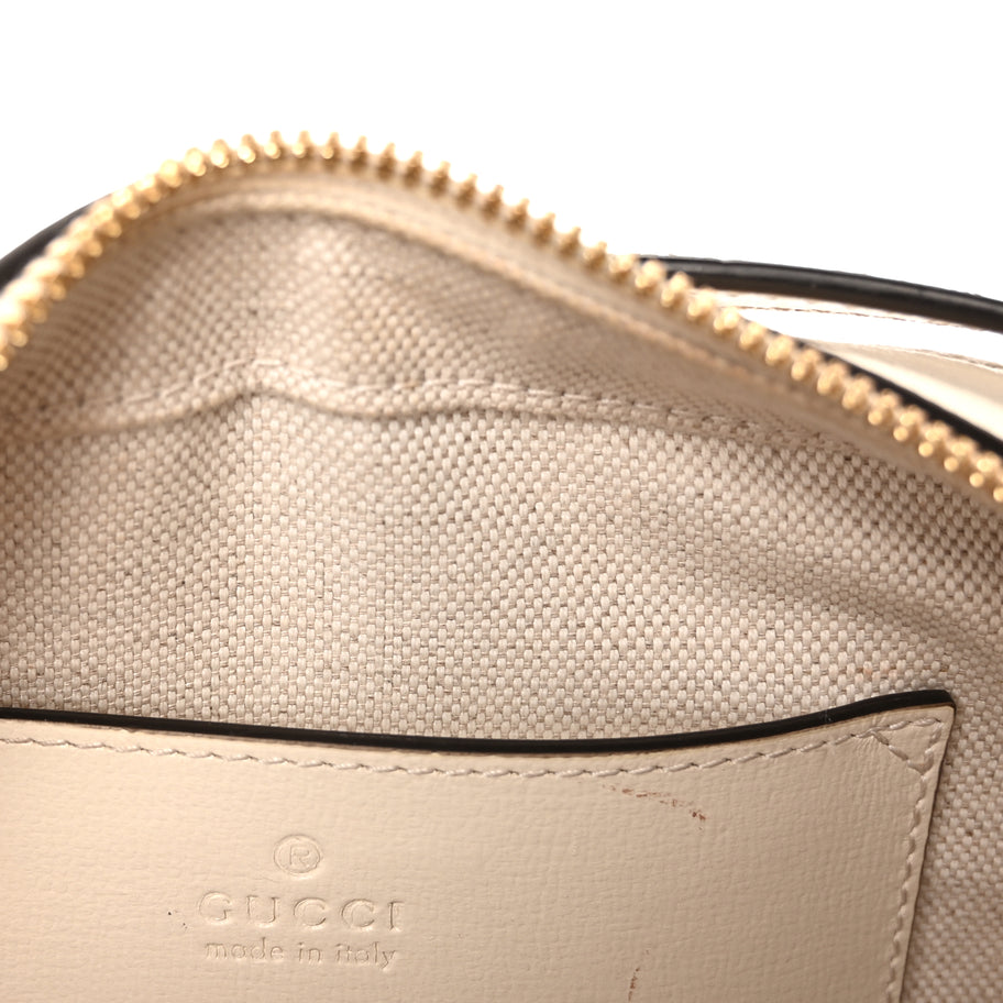Gucci Azalea Calfskin Mini Horsebit 1955 Camera Shoulder Bag  Mystic White Image 5