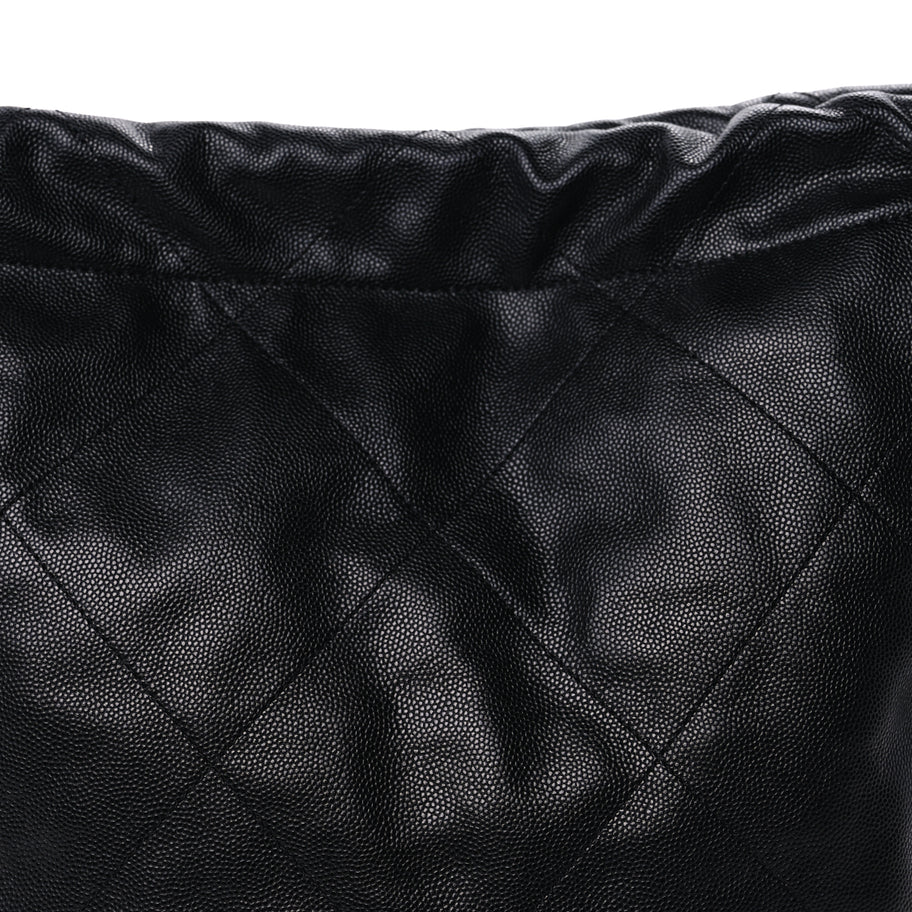 Chanel Shiny Caviar Quilted Monochrome Chanel 22  Black Image 8