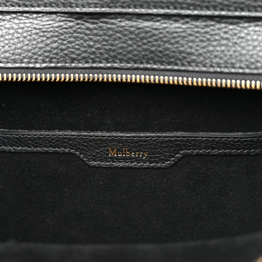 Mulberry Small Classic Grain Small Zipped Bayswater Black Image 5